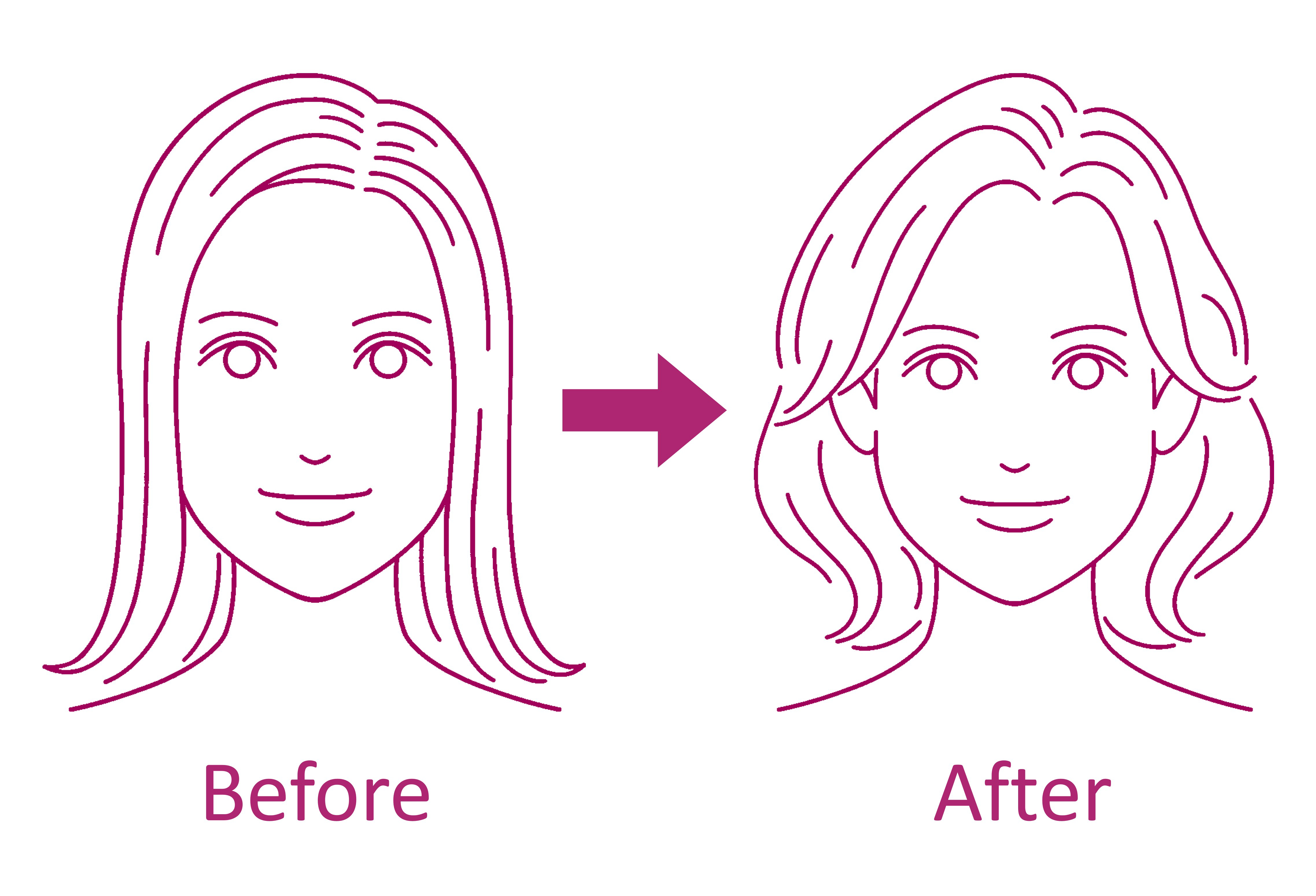 分け目が目立つ人におすすめ「レイヤーカット」