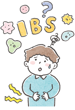 IBSは何か考えている人のイラスト