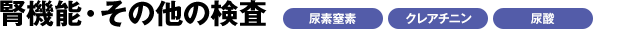 腎機能・その他の検査