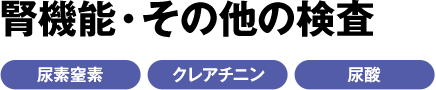 腎機能・その他の検査