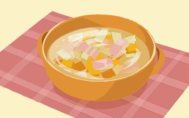 野菜たっぷり簡単コンソメスープ