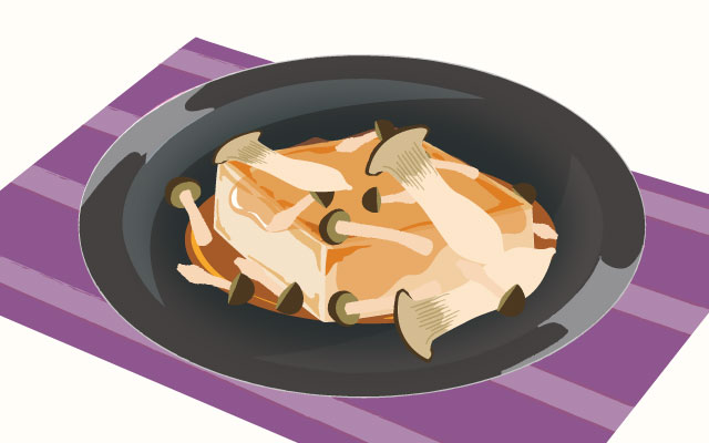 豆腐ステーキキノコかけ