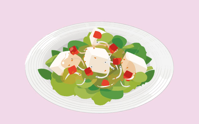 豆腐のアボカドサラダ