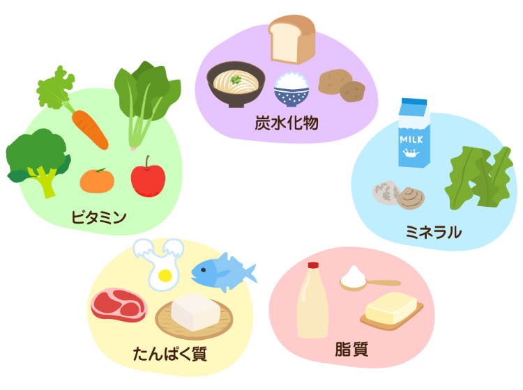 乾燥肌によい食べ物だけではなく、バランスよく食べるのが基本