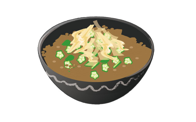 【納豆とオクラのネバネバ丼】