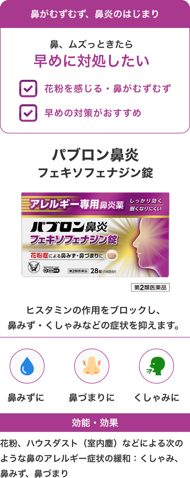 パブロン鼻炎フェキソフェナジン錠