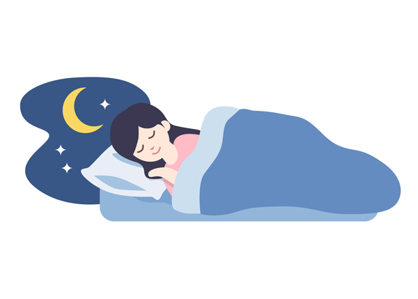 ぐっすり眠っている女性