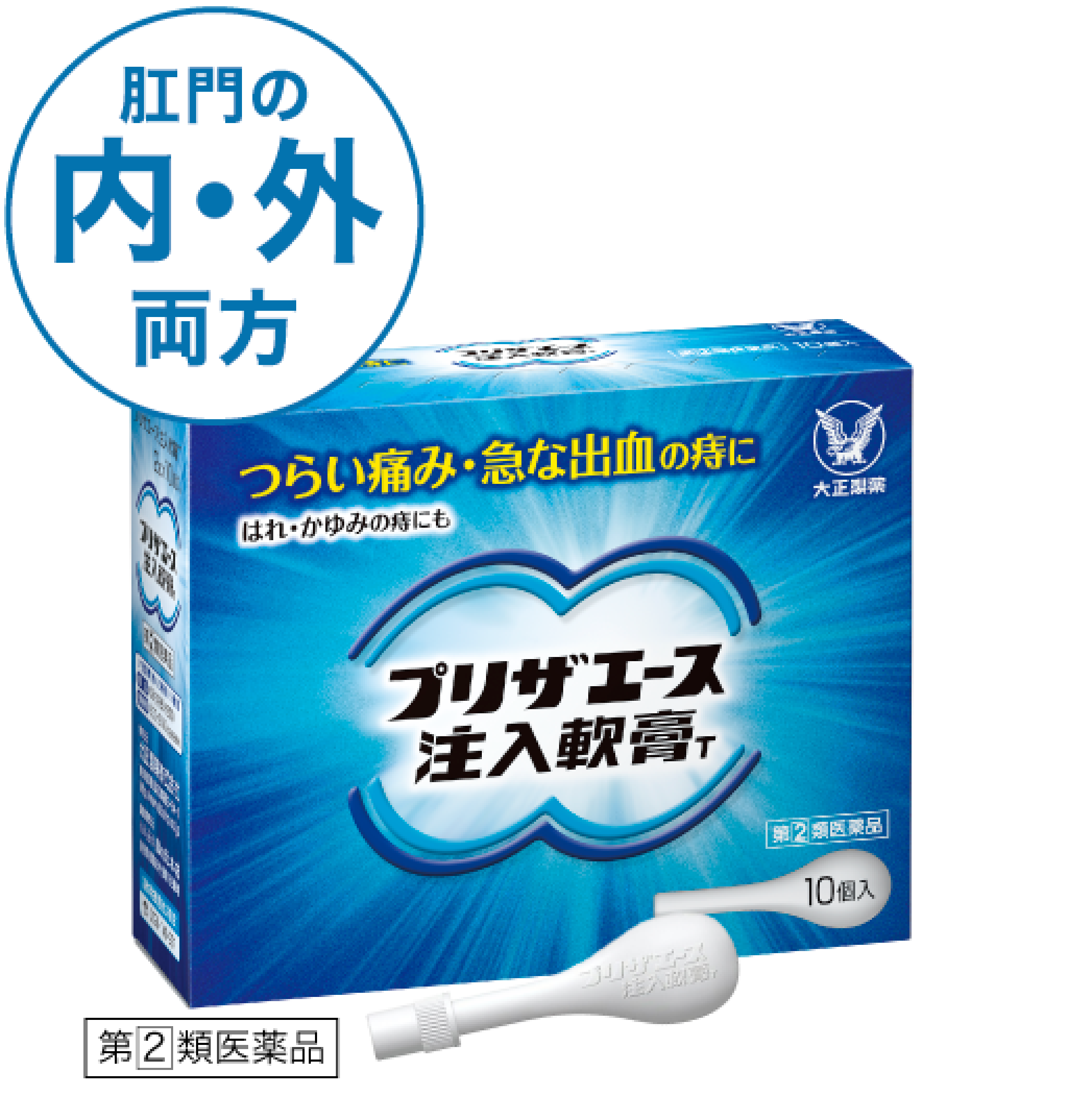 肛門の内と外両方に効く！プリザエース注入軟膏T（第２類医薬品）の製品画像