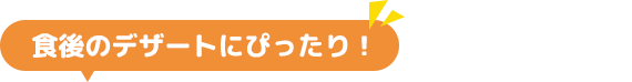 食後のデザートにぴったり！