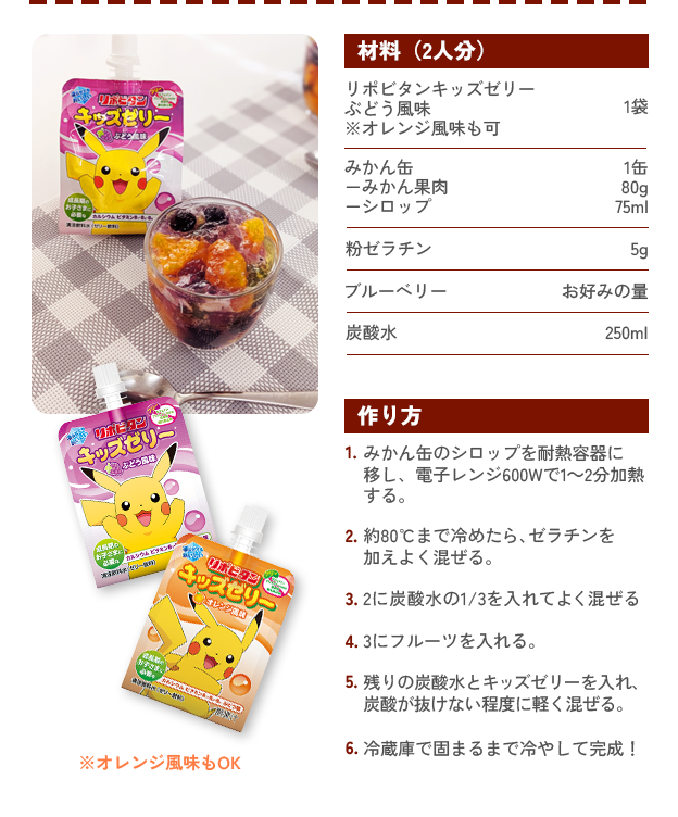 シュワシュワゼリーのレシピ