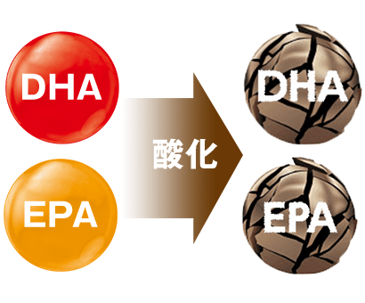 DHA・EPAは酸化しやすい