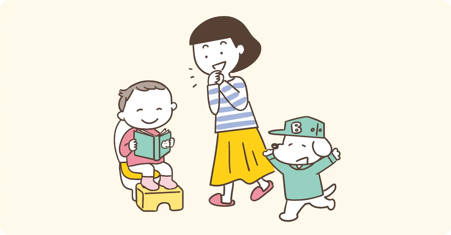 子どもとお母さんのイラスト