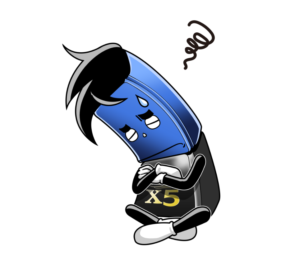 悩んでいるリアップのイメージキャラクターリアップくん