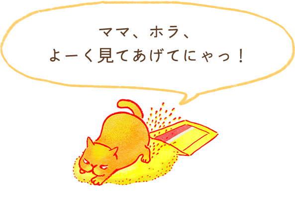 ママ、ホラ、よーく見てあげてにゃっ！