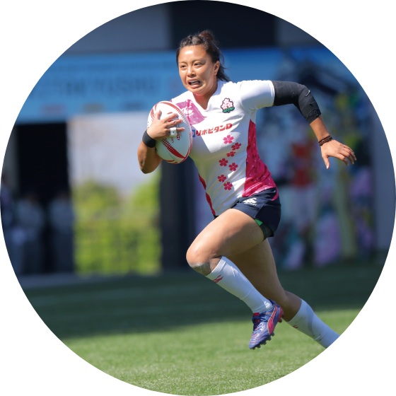 ラグビー7人制女子本代表桑井亜乃氏のプレーシーン