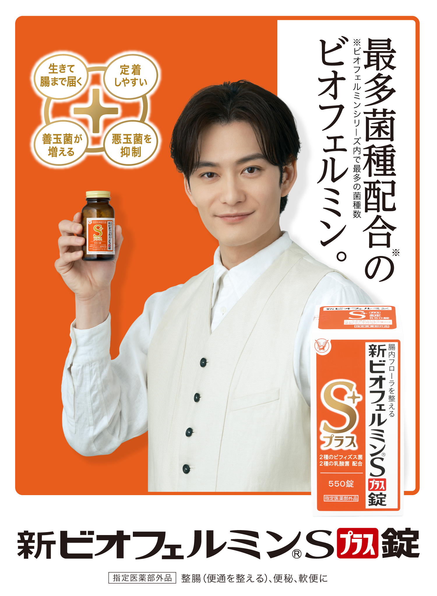 新ビオフェルミンSプラスのブランドサイトへ遷移するキービジュアル