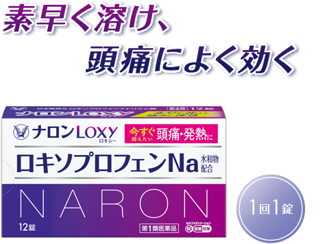 素早く溶け、頭痛によく効く