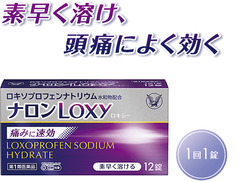 素早く溶け、頭痛によく効く