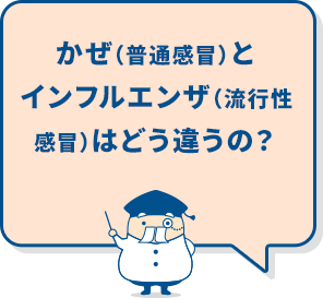 かぜとインフルエンザはどう違うの？