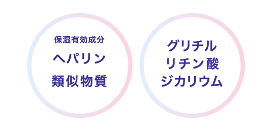 保湿有効成分 「ヘパリン類似物質」配合！