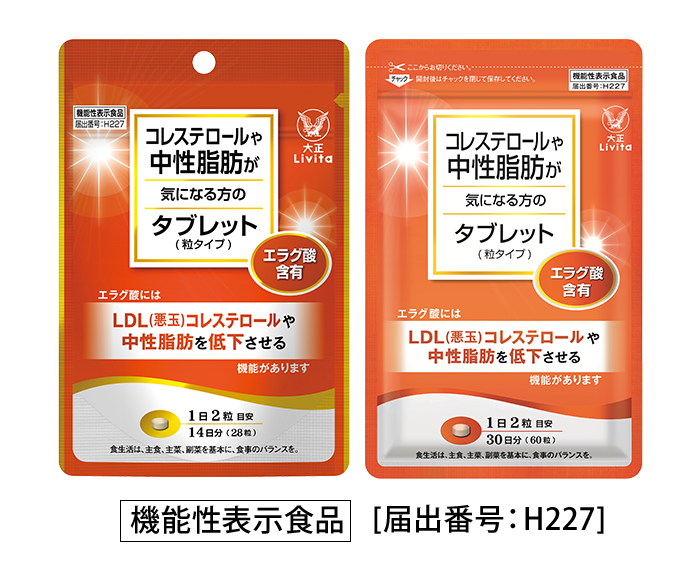 コレステロールや中性脂肪が気になる方のタブレット