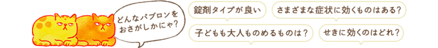 あなたに合ったパブロンをさがす