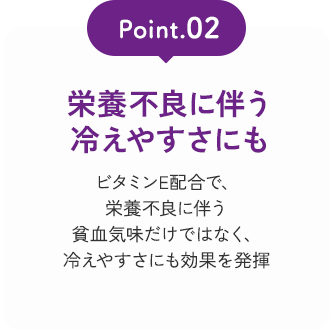 Point02 栄養不良に伴う冷えやすさにも
