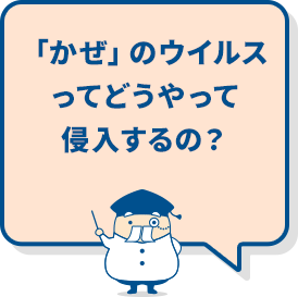 「かぜ」のウイルスってどうやって侵入するの？