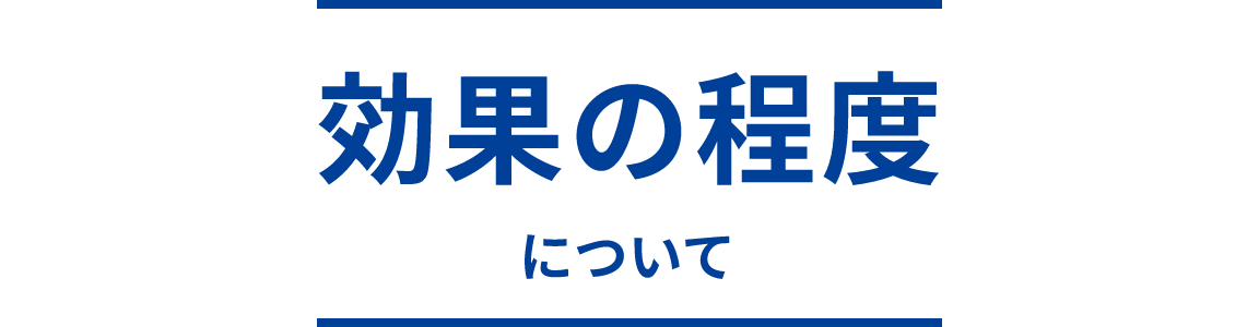 効果の程度について