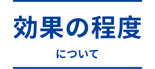 効果の程度について