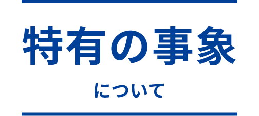 特有の事象について