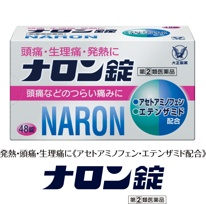 発熱・頭痛・生理痛に〈アセトアミノフェン・エテンザミド配合〉ナロン錠