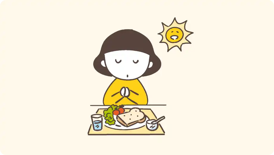 規則正しい食生活のイラスト