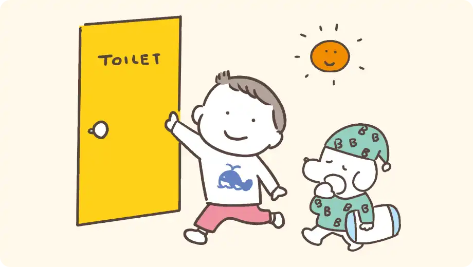 朝のトイレ習慣のイラスト