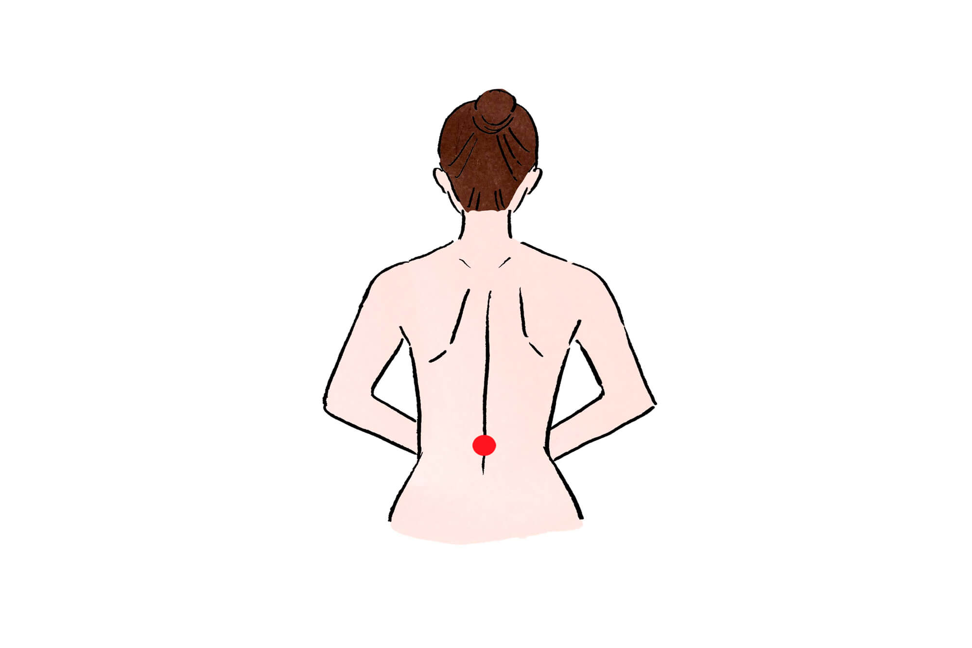 腰痛の痛みを軽減するツボ 　命門（めいもん）